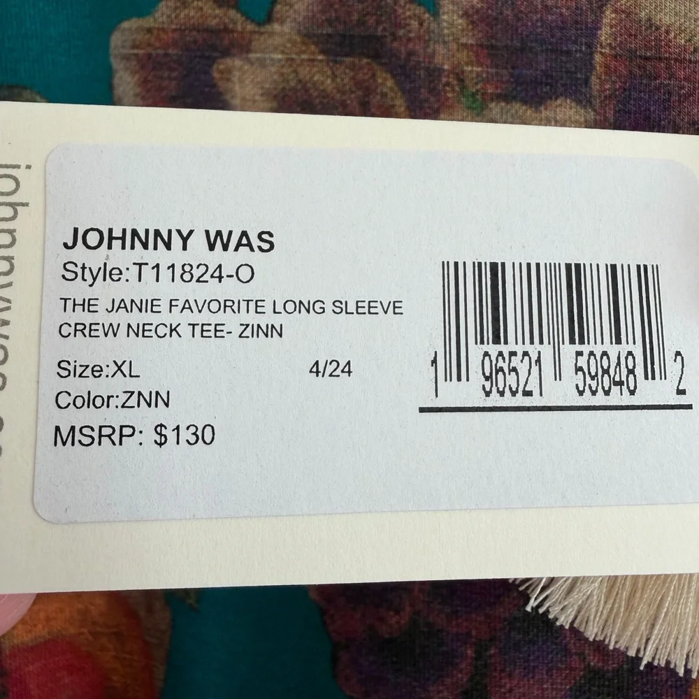 Johnny Was Multicolor Floral Long Sleeve Top XL NWT - Picture 5 of 10